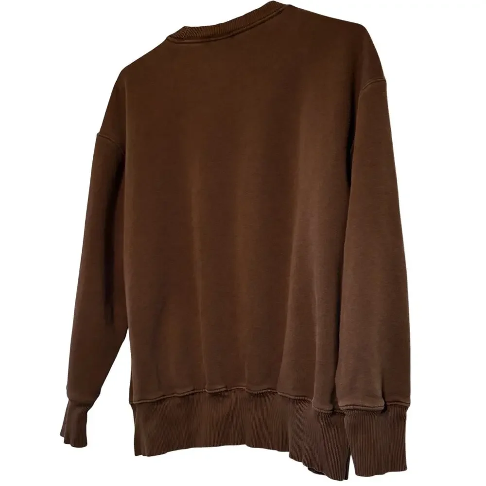 Nike Center Swoosh Pullover Sweatshirt Brown Size Small (S/P/CH)